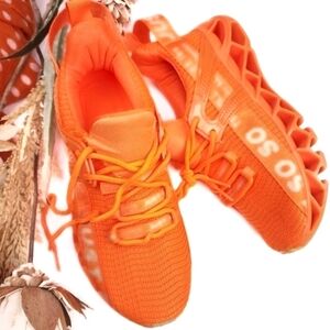 🔴 Orange Woman's Cross Trainer Running Sneakers Sz 37